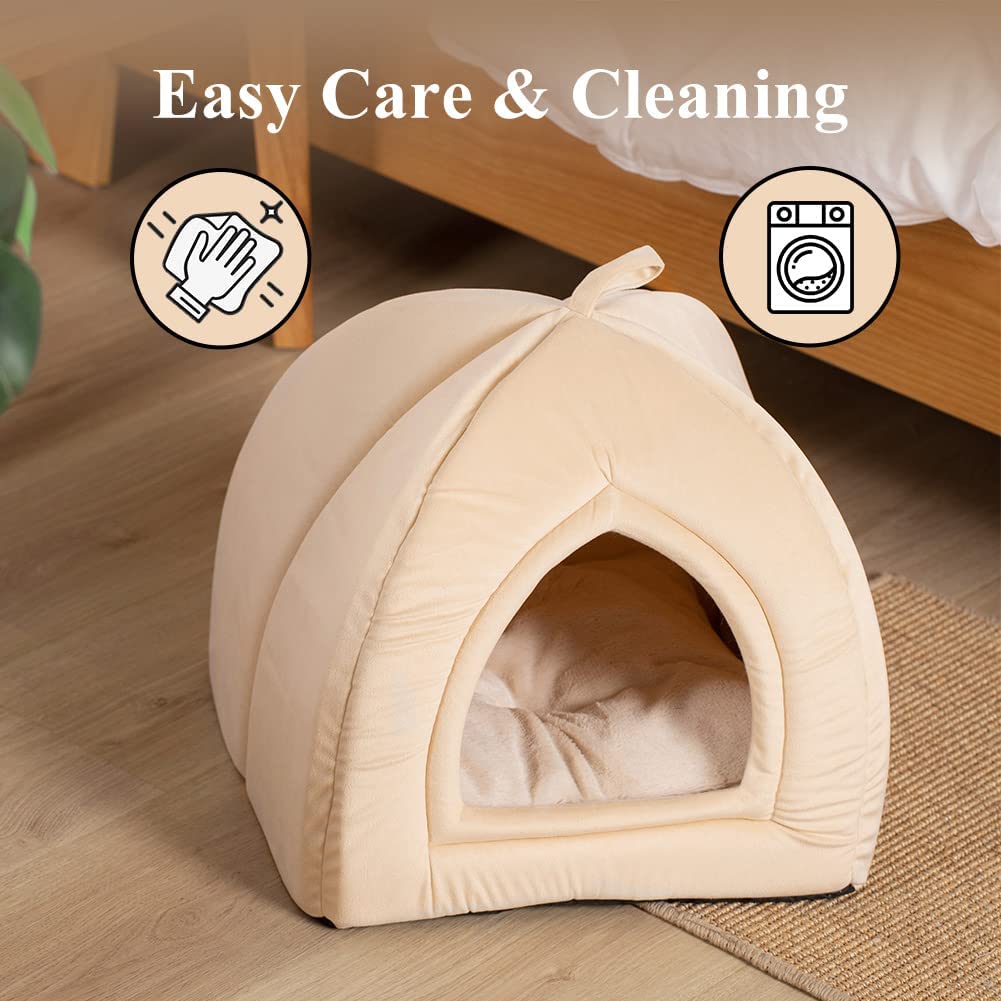 Kasentex Cat Bed, Lovely Tent with Removable Washable Pillow Cushion