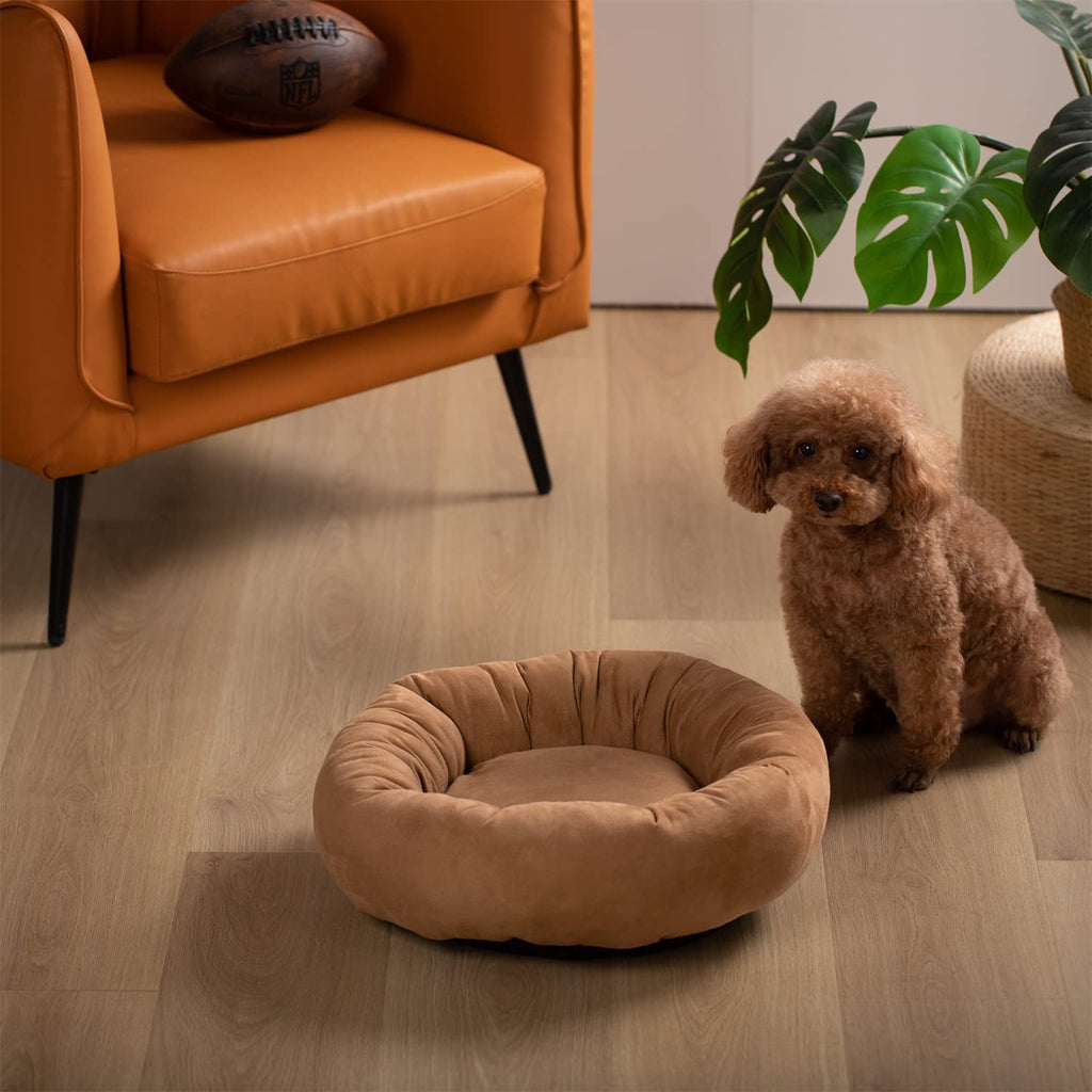 Kasentex Donut Design Round Dog Bed, Anti Slip and Machine Washable