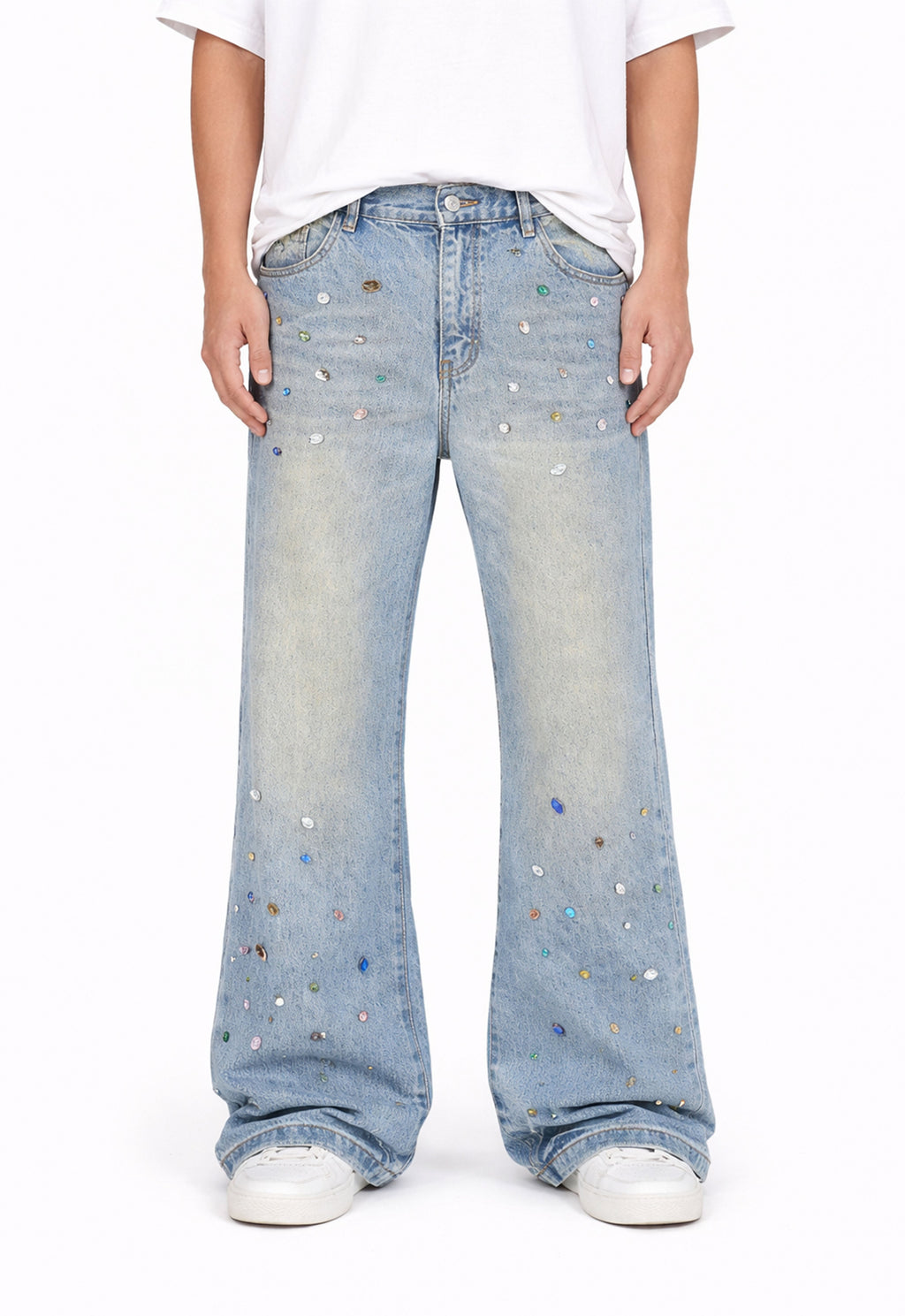 AZUL COLORED GEMSTONE DENIM