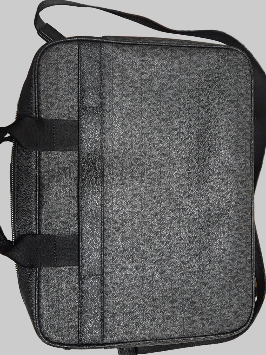Michael Kors Men's Cooper Utility Briefcase Black Signature Logo Laptop Bag.